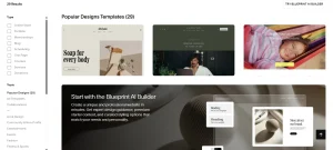 Design Templates and Website Builder Experience