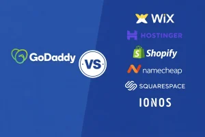 Godaddy vs Wix, Hostinger, Shopify, Namecheap, Squarespace, IONOS