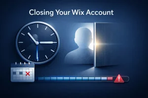 How long does it take to fully close a Wix account after cancelling services