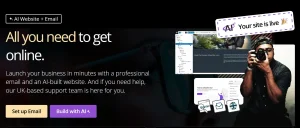 AI Website Builder with Professional Email