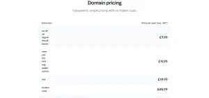 Domain Names Pricing
